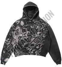 Mens Graphic Print French Terry Hoodie