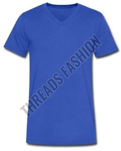 Plain Cotton Mens V Neck T Shirt