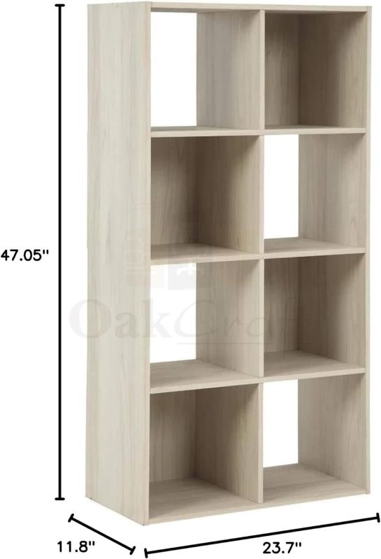 Oakcraft Multipurpose Eight Cube Wooden Bookshelf