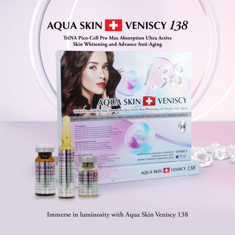 Aqua Skin Veniscy 138 Skin Whitening Glutathione Injection