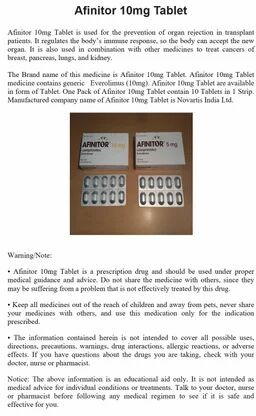 Afinitor 10mg Tablets