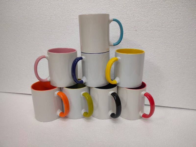 Ceramic Sublimation Heart Handle Mug