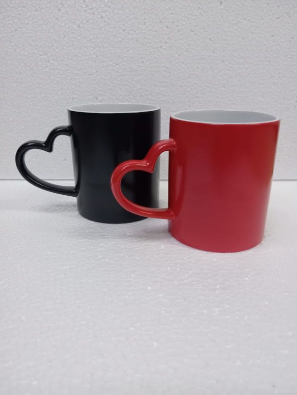 Ceramic Sublimation Heart Handle Mug