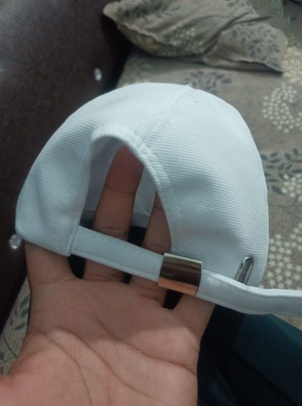 Cotton White Plain Cap