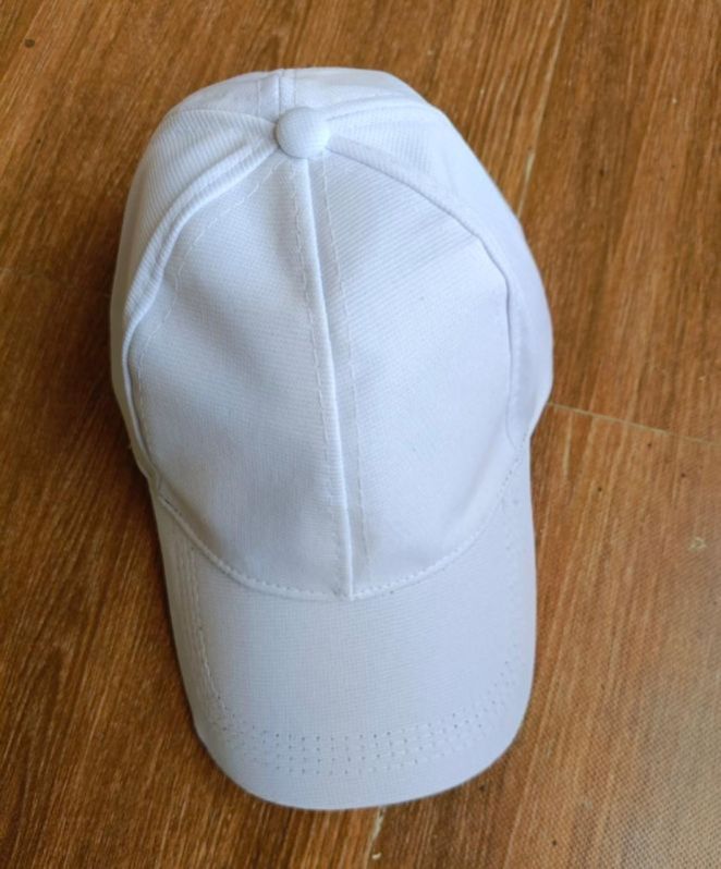 Cotton White Plain Cap