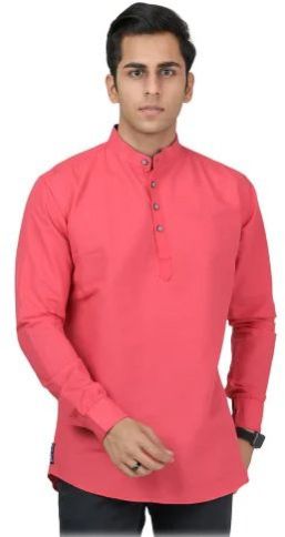 Mens Plain Short Kurta