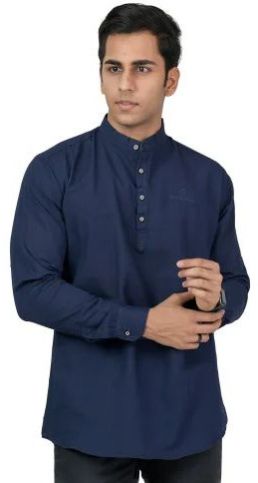 Mens Plain Short Kurta