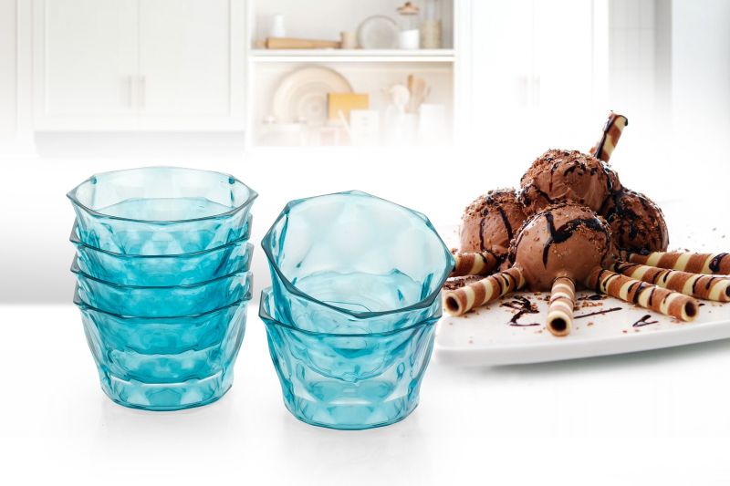 6 Piece Ice Cream Glass Cup Set