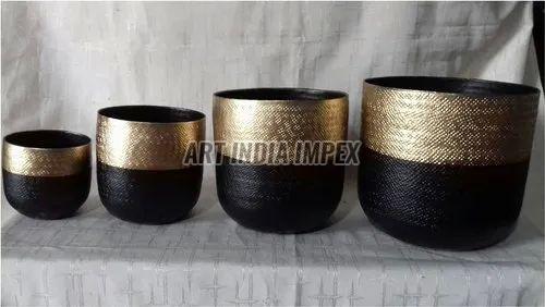 Aluminium Round Planter Set