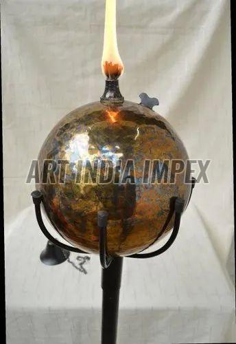 Ball Garden Oil Torch With Cradle and Pole