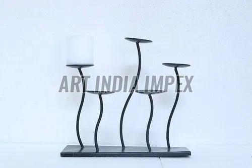 Black Iron Candle Holder