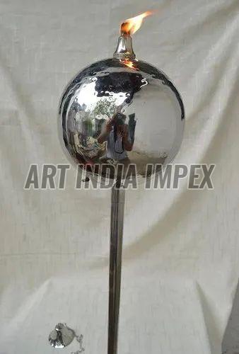 Stainless Steel Garden Oil Torch On Pole