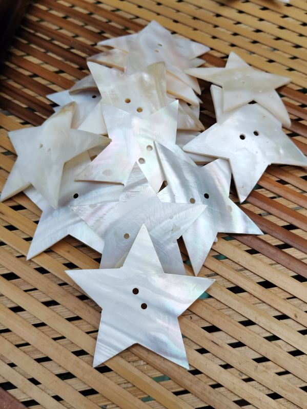 2 Inch - Mother Of Pearl Shell Star Shape