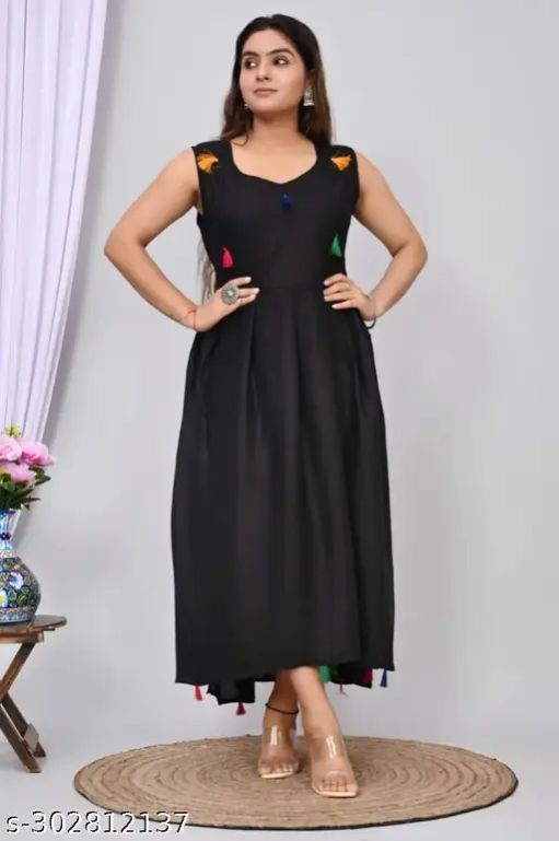 Women Wrap V Neck Solid Sleeveless Maxi Dress