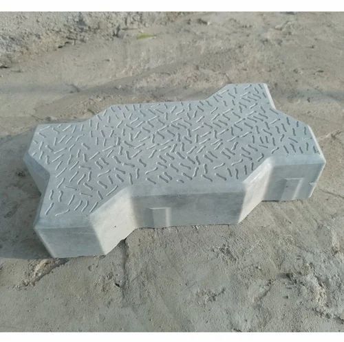 60mm Grey Cement Zig Zag Paver Block