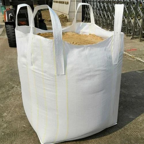 Plain Polypropylene (PP) White PP Jumbo Bag, Thickness : 140 GSM