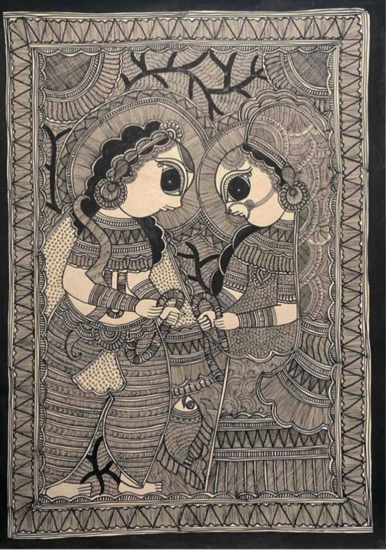 Radha Krishna Madhubani Paintings
