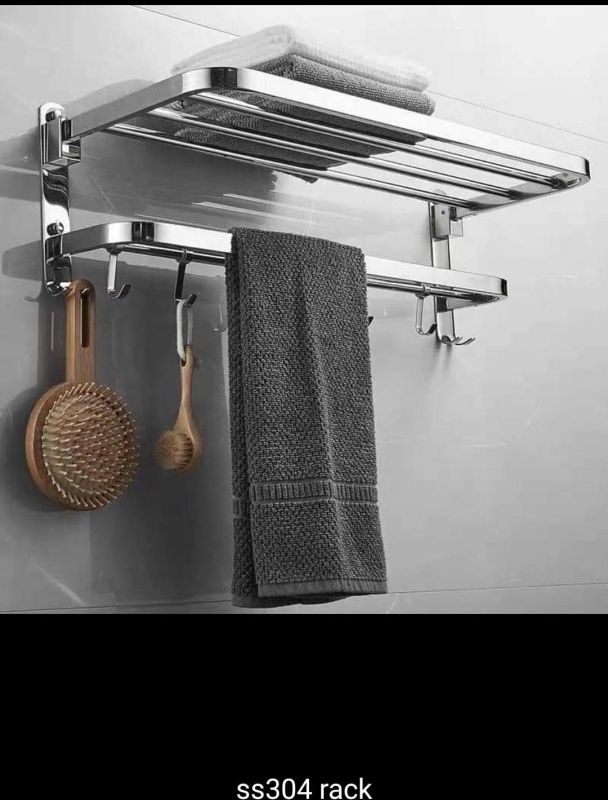 SS304 Dual Shelf Bathroom Rack
