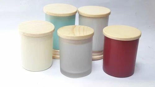 200 Ml Matt Colored Frosted Glass Candle Jar