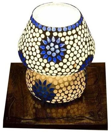 Warm White Mosaic Glass LED Table Lamp