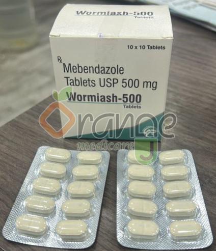 Wormiash Mebendazole 500mg Tablets, Packaging Type : Strips
