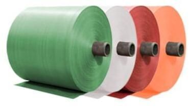 Polypropylene Plain Colored PP Woven Fabric Rolls, Thickness : 0.5 Mm