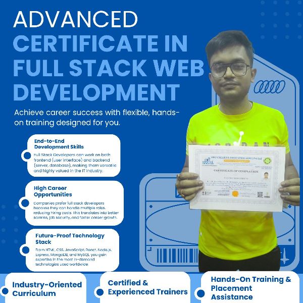 Advanced Certificate Course in Full Stack Web Development