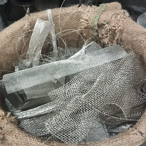 Stainless Steel Wire Mesh Scrap, Color : Silver