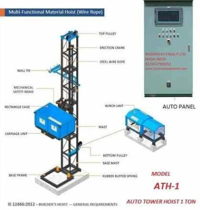 Automatic Multi -functiona Wire Rope Material Hoist