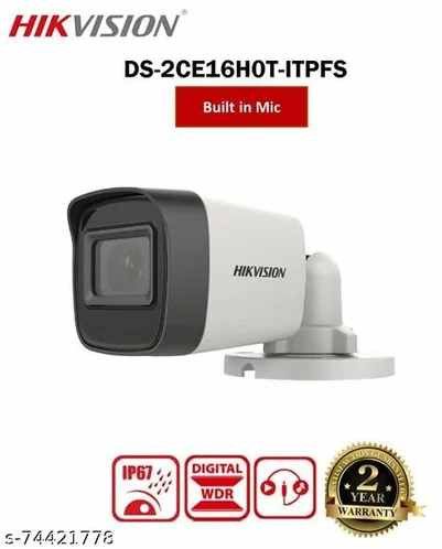 8MP Hikvision Bullet CCTV Camera, Color : White