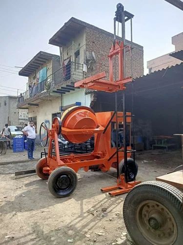 Mild Steel Fully Automatic Concrete Mixer Machine with Lift