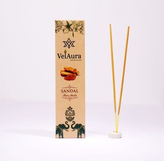 VelAura Sandal Floral Incense Sticks Kraft Box