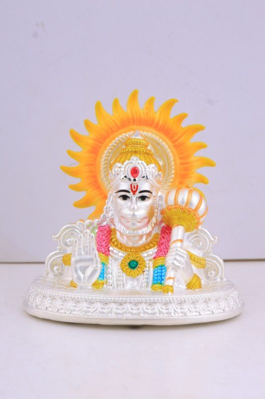 Blessing Pose Mace Holding Hanuman Ji Statue