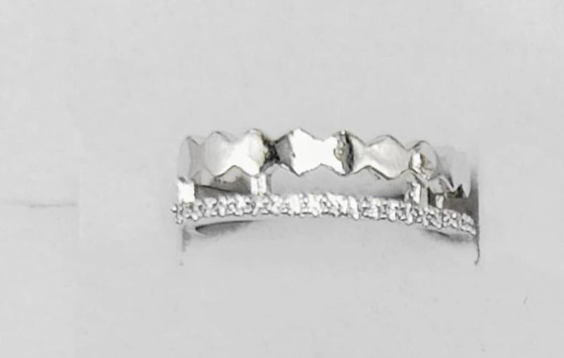 Chevron Dual Band Ladies Ring