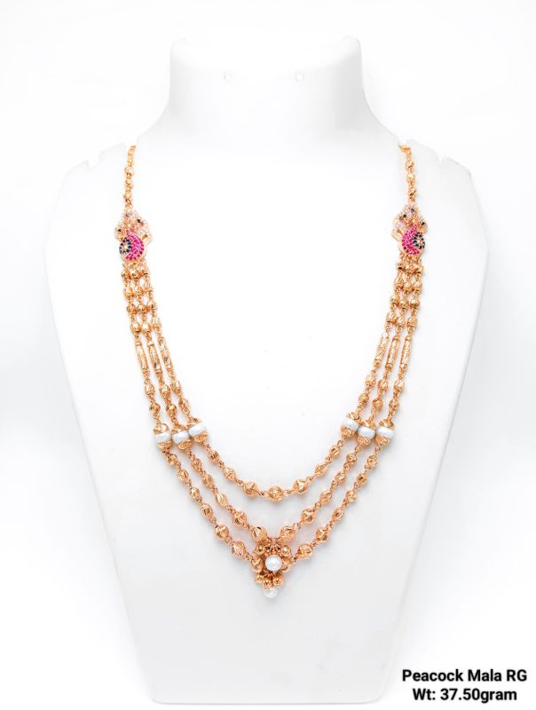Peacock RG Triple Strand Bridal Mala