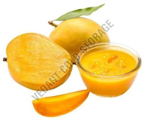 Frozen Alphonso Mango Pulp, Color : Yellow, Grade : Food Grade