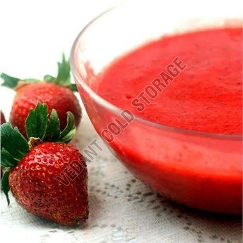 Frozen Strawberry Pulp, Color : Red, Certification : FSSAI