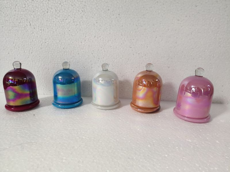 Rainbow Glass Candle Holder