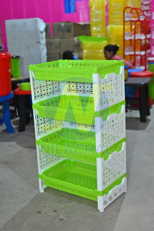 4 Tier Modern Plastic Vegetable Rack