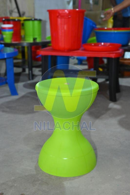 Green Plastic Damroo Stool