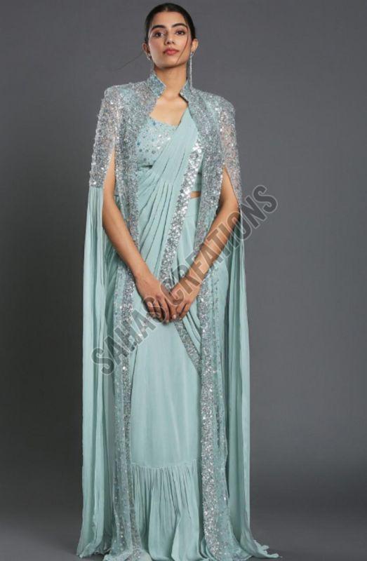 Embroidered Ladies Georgette Saree