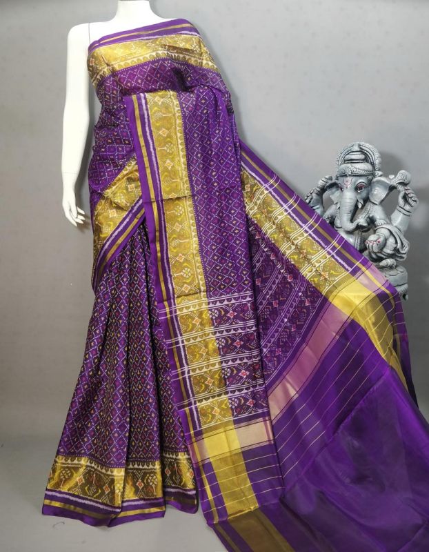 Ladies Purple Rajwari Banarasi Saree