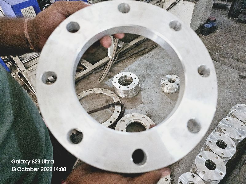 Polished Aluminium Forging Flange, Color : Silver