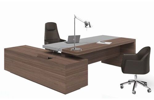 Wood Office Table, Color : Brown, Weight : Medium