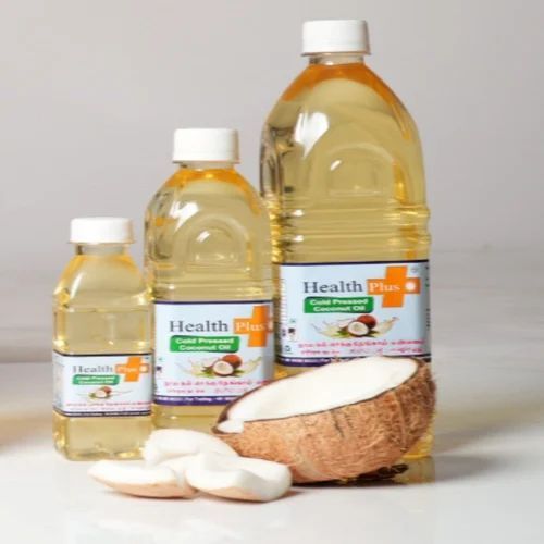 Health Plus Cold Pressed Coconut Oil, Color : Yellow