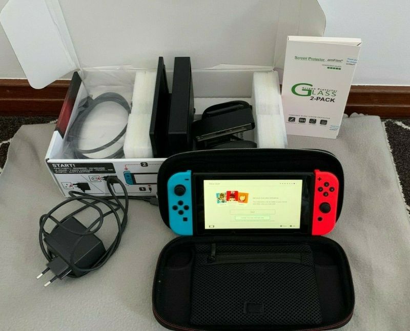 Original Nintendo Switch Console, 32GB + Grey Joy-Con, Boxed