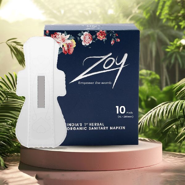 Cotton Herbal Sanitary Pads XL, XL+, Brand Name : Zoy Disposable