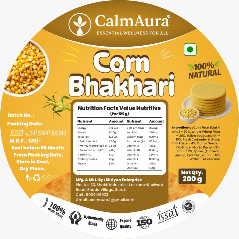 Corn Bhakhari – Crispy Makki Atta Snack