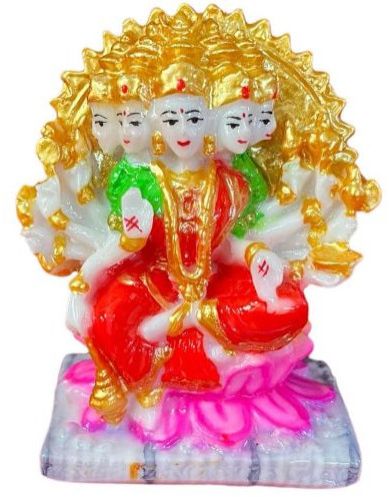 Carved Polished Stone GM543 Panchmukhi Laxmi Mata Statue Classical