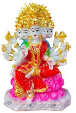 Polished Stone GM544 Panchmukhi Laxmi Mata Statue, Color : Multicolor